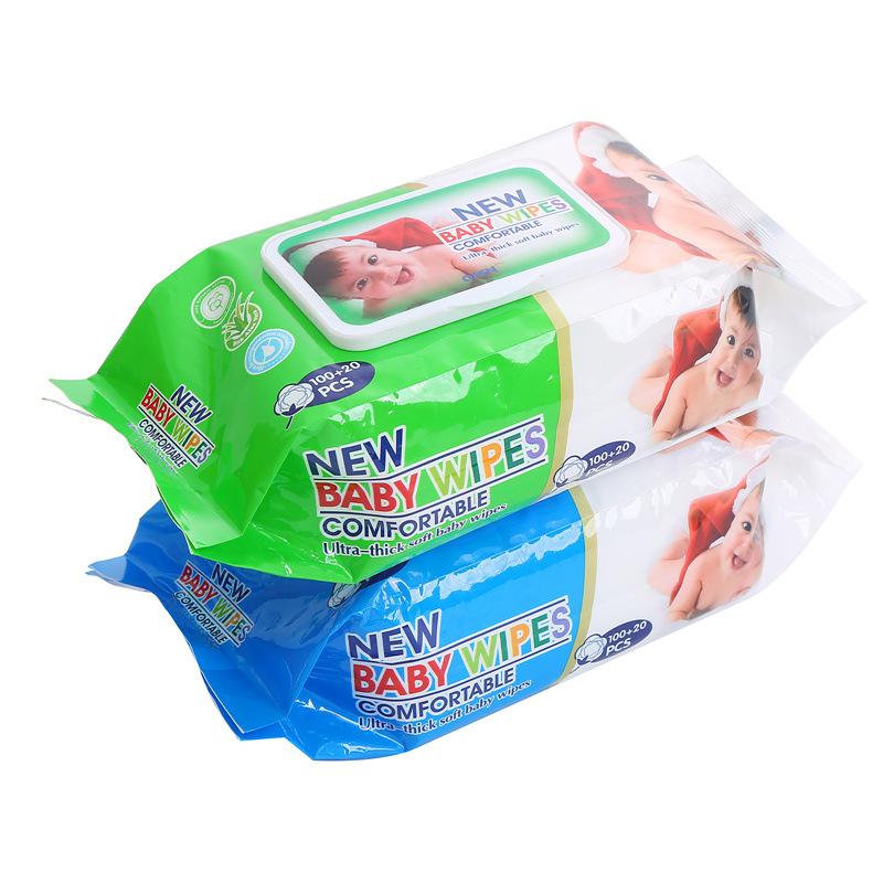 Baby Wipes Large Packaging 120 Drawers with Lid Baby Hand Mouth Cleaning Wipes Disposable Baby Wipes Wholesale