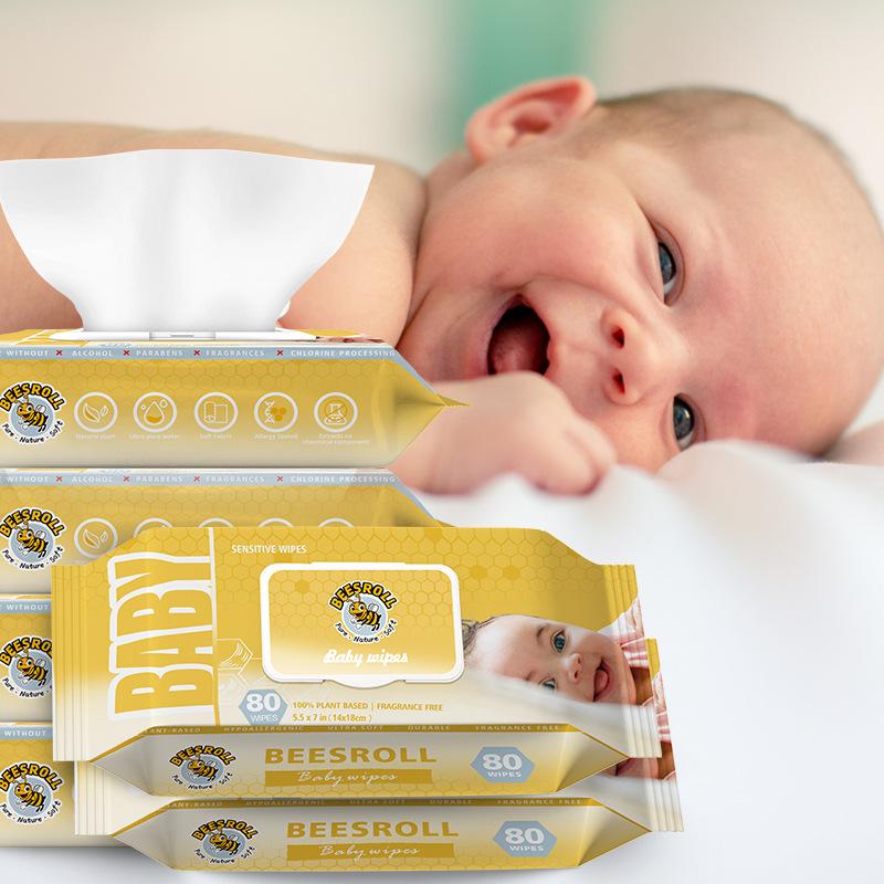 Factory Wholesale Baby Hand and Mouth Wipes Newborn Hand Mouth Bottom Special Pure Water Wet Wipe Baby Wipes Specification drawing