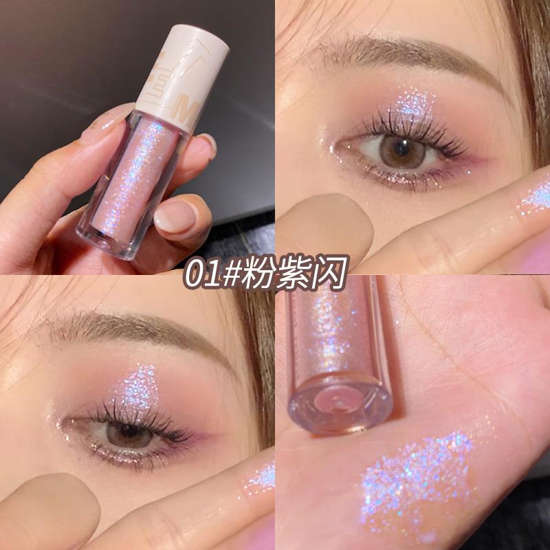 sweet mint liquid eye shadow shimmering powder sequins crouching silkworm pearlescent polarized brightening monochrome highlight eyeshadow a drop of tears