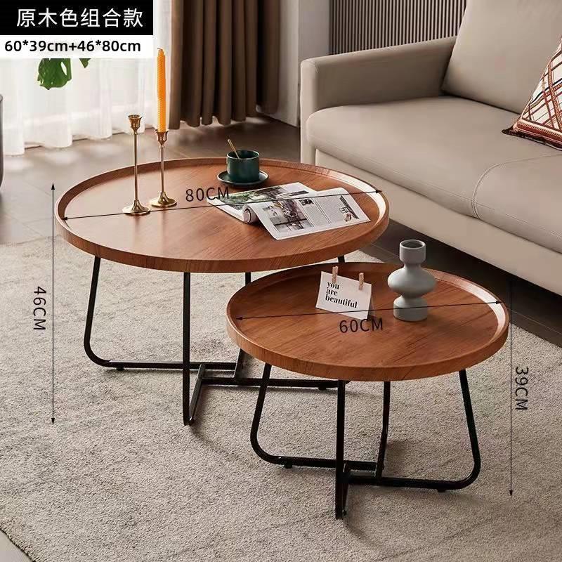 nordic light luxury coffee table multi-functional coffee table modern minimalist living room home small apartment round combined tea table tea table details Picture