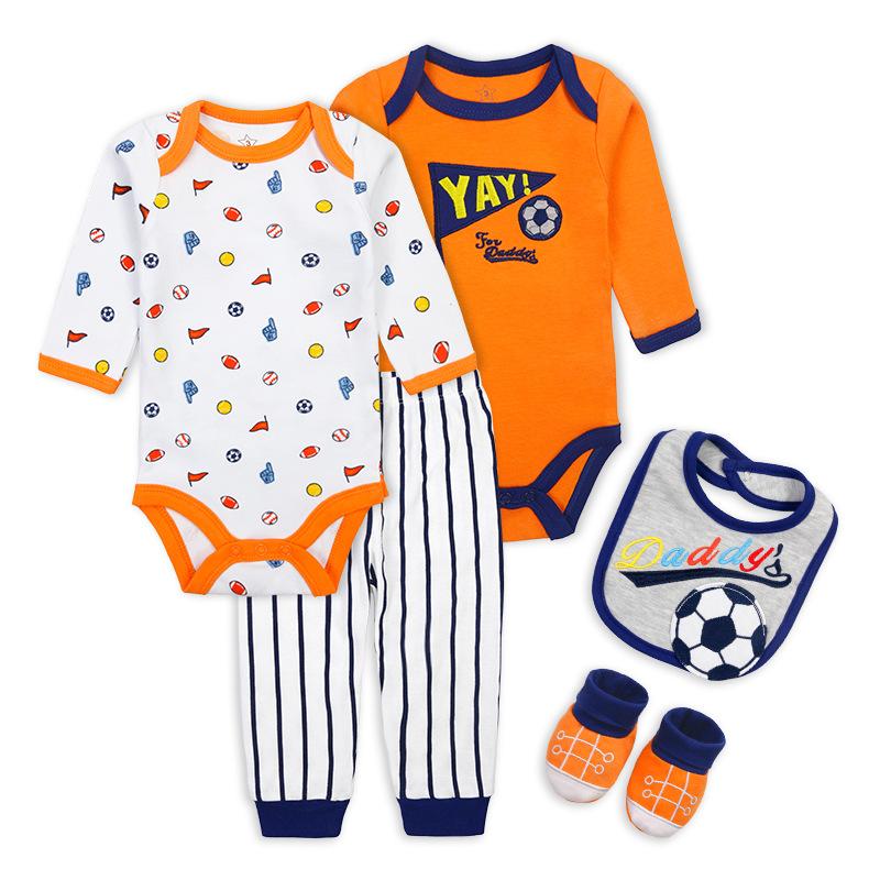 2023 cotton children's clothing spring neutral in stock wholesale men's and women's trousers suit clothes for babies boys and girls onesie