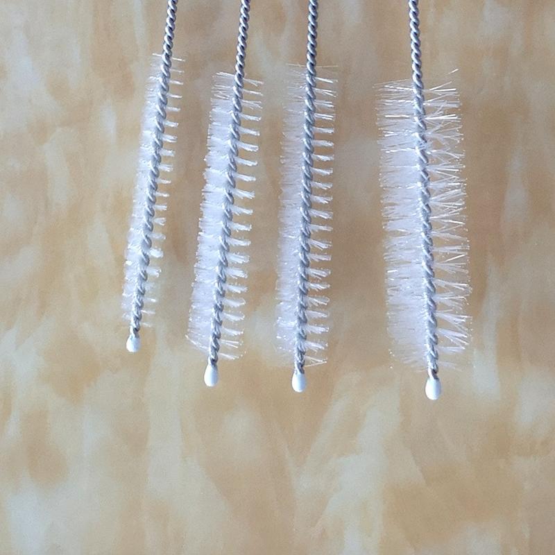 304 stainless steel straw cleaning brush feeding bottle straw brush test tube cleaning brush spiral soft brush nylon brush