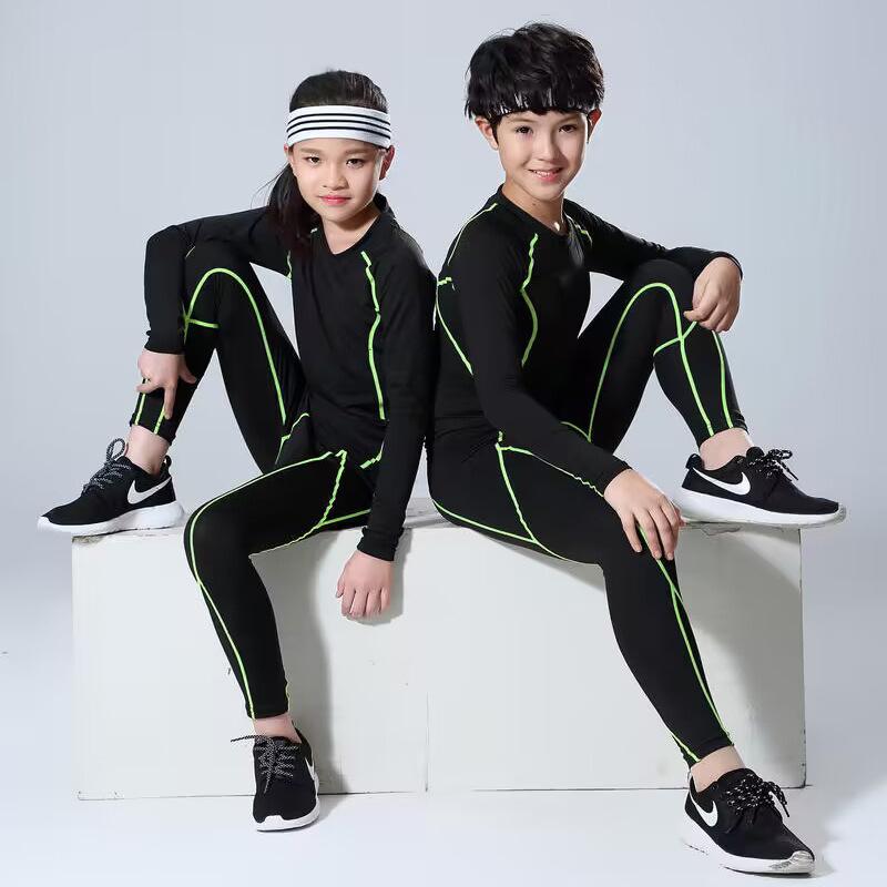 fast wholesale basketball football bottoming sports fitness suit children's tights training clothes quick-drying clothes spring and autumn