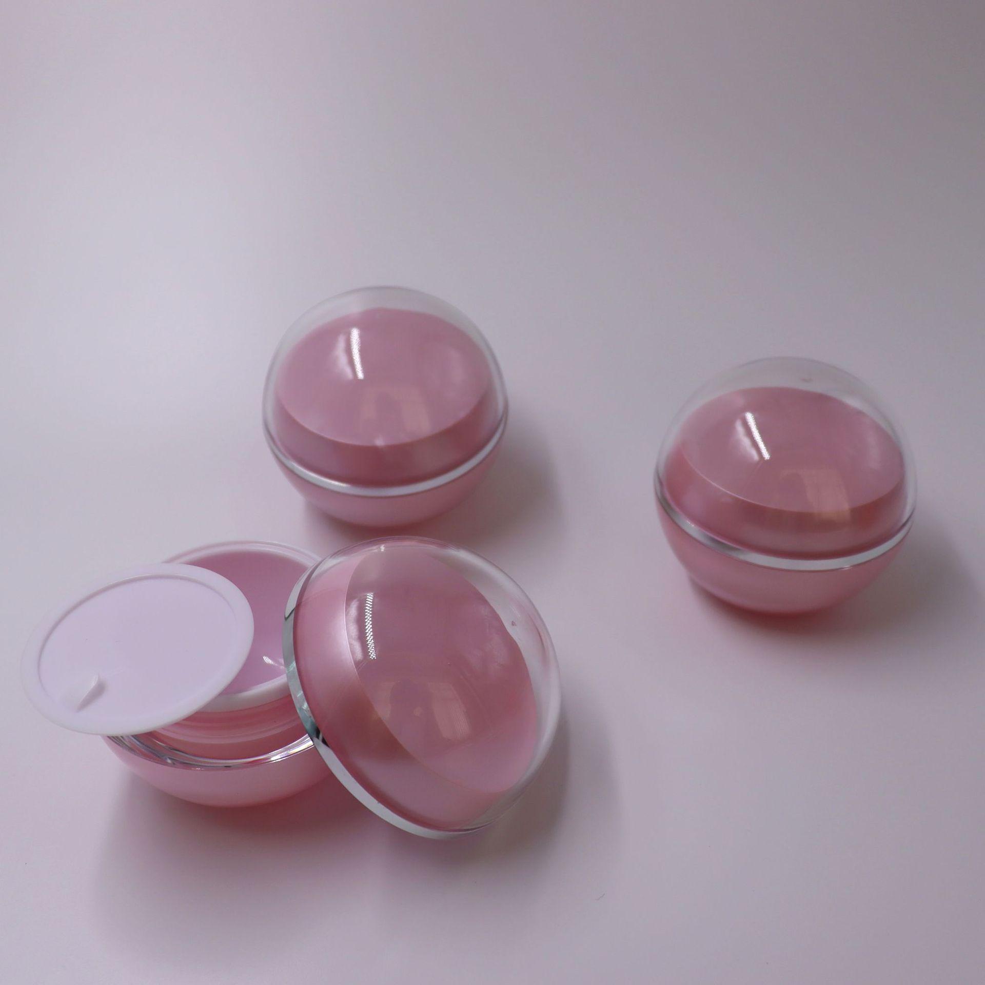 spherical cream bottle 5g 30g acrylic filling sample 50 high-grade face cream bottle eye cream cosmetics sub-bottle Specification drawing