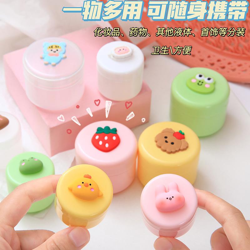 Cartoon Lotion Plaster Storage Bottle Travel Portable Cosmetics Liquid Foundation Face Cream Box Test Pack Sample Empty Bottle Application Scenario