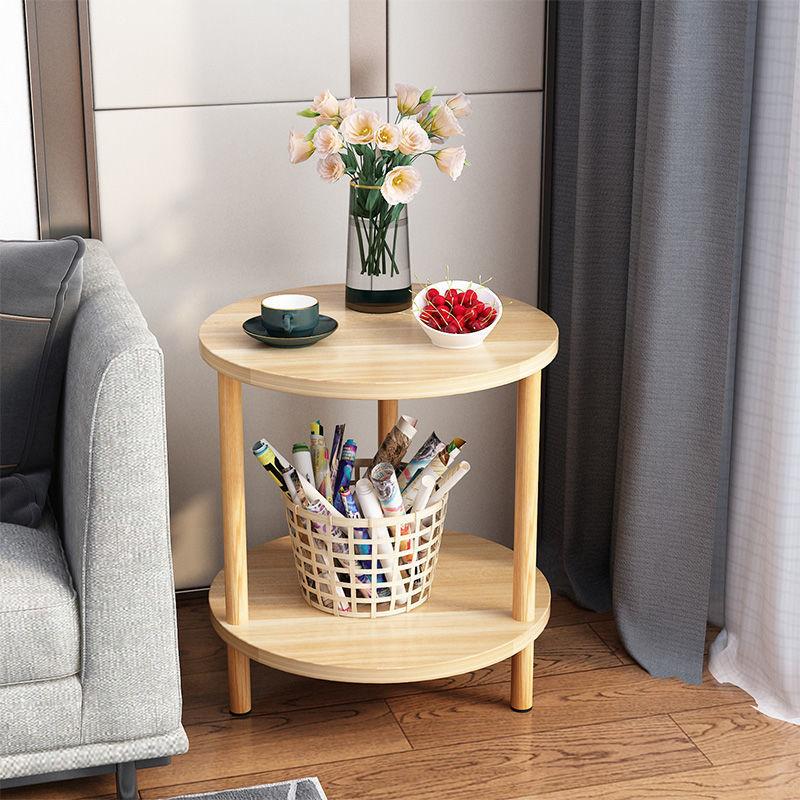 sofa side table corner table living room small coffee table mobile small table new household round small dining table tv cabinet flower stand Specification drawing