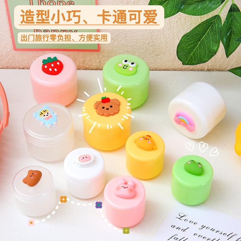 Cartoon Lotion Plaster Storage Bottle Travel Portable Cosmetics Liquid Foundation Face Cream Box Test Pack Sample Empty Bottle Specification drawing