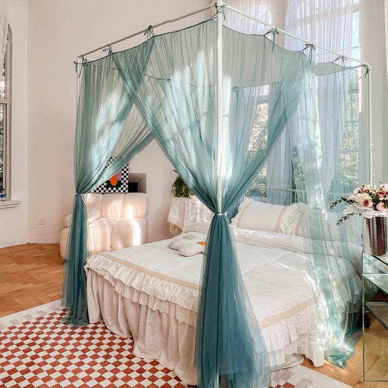 2024 new princess-style mosquito net rope three-door dust-proof mosquito net japanese princess-style court floor mosquito net