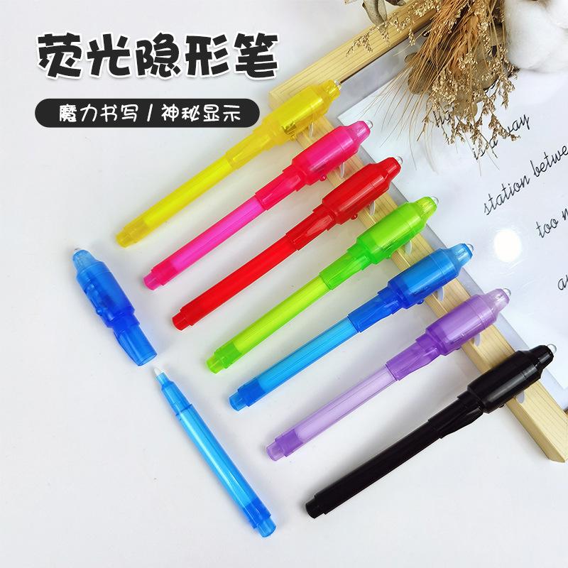 uv invisible ink cigarette rack pusher children's stationery multifunctional fluorescent pen led luminous uv invisible cigarette rack pusher wholesale