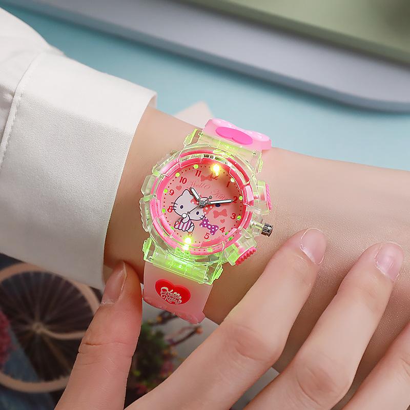 cartoon luminous 3d new silicone cartoon watch student party female quartz children's watch luminous glow cross-border wear Application Scenario
