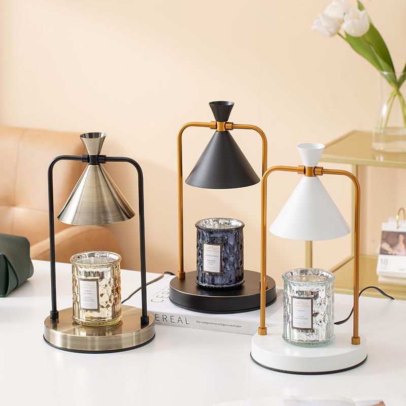Fragrance Lamp American Retro Melting Candle Lamp Bedroom Adjustable Light Melting Wax Lamp Metal Romantic Fragrance Melting Candle Lamp