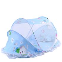 Cross-Border Hot Babies' Mosquito Net New Baby Folding Bed with Cotton Cushion Mosquito Net Children Cartoon Mosquito-Proof Bed Wholesale