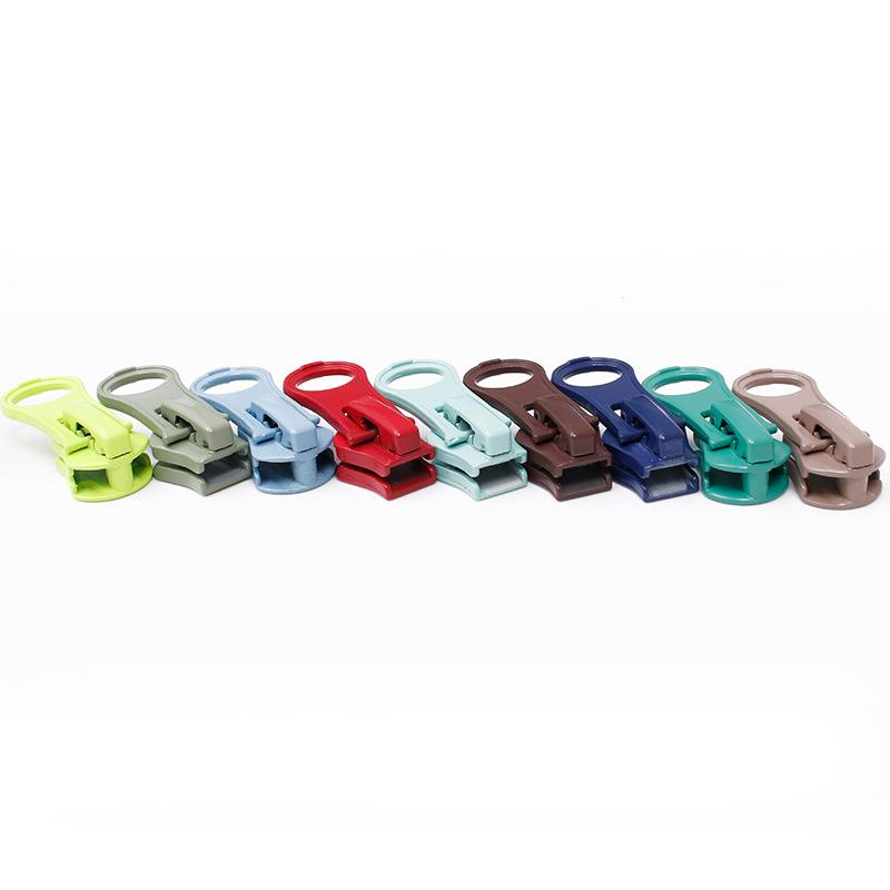 Zipper Slider Accessories No. 5 Zinc Alloy Almond Head Color Salad Lock Head Metal Zipper Pull Head Spot Factory Wholesale Application Scenario