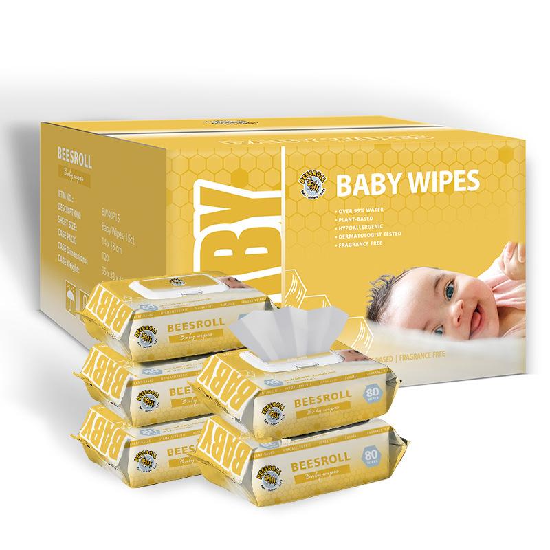 Factory Wholesale Baby Hand and Mouth Wipes Newborn Hand Mouth Bottom Special Pure Water Wet Wipe Baby Wipes full figure