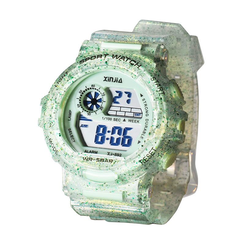 INS Style Fashion New Glow Student Electronic Watch 5ATM Waterproof Sports Outdoor Watch Female Customization Application Scenario