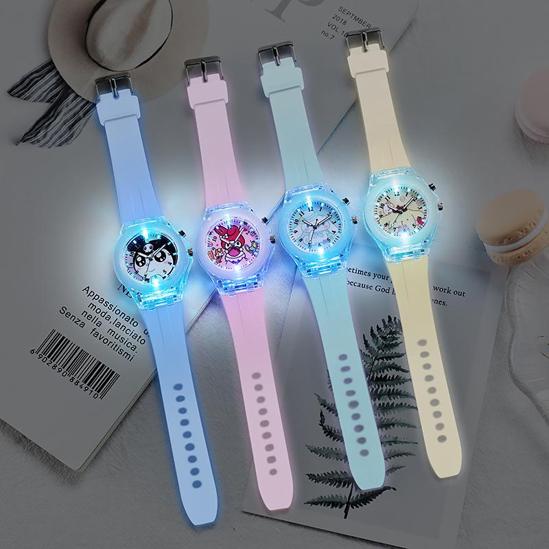 popular student children watch cartoon sanrio silicone led watch kids luminous glow watch wholesale Application Scenario