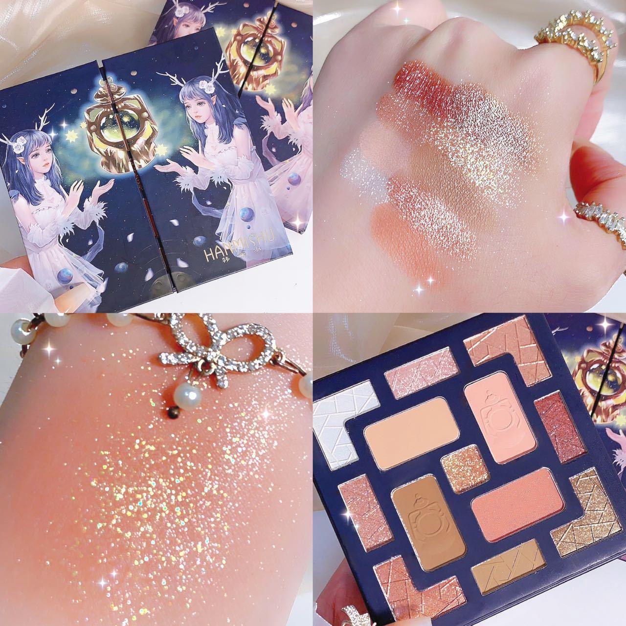 flower tuo moon goddess eyeshadow plate earth color matte domestic goods cheap repair blush highlight powder eyeshadow