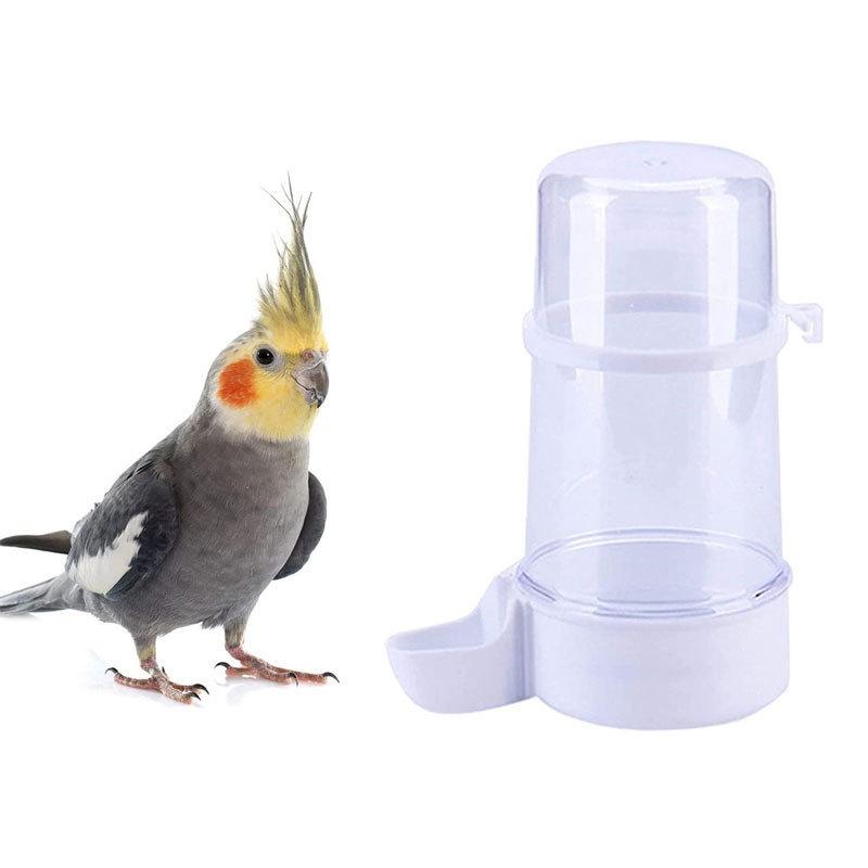 parrot bird large drink fountain water feeding feeder food can water cup bird food container bird cage accessories