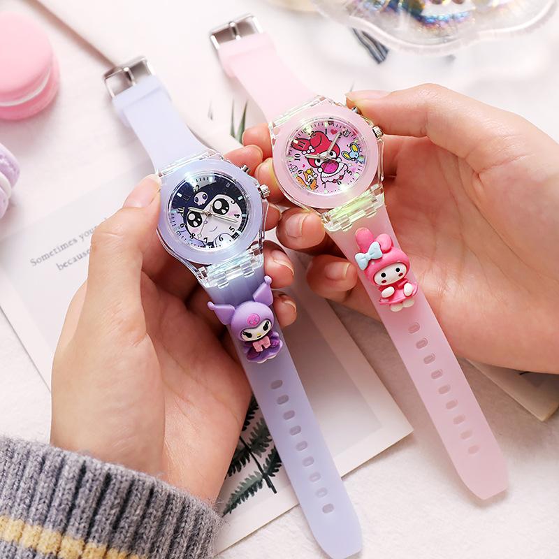 Watch New Children's Luminous Glow Primary School Students Cute Cartoon Doll Electronic Quartz Watch E-Commerce Supply Wholesale Specification drawing