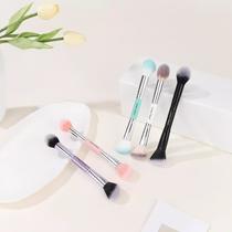 cross-border hot selling double-headed single brush powder brush amazon hot highlight brush shading brush portable beauty tools