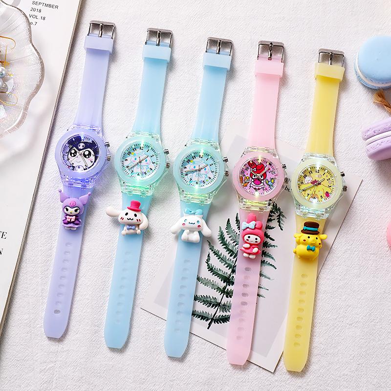 Watch New Children's Luminous Glow Primary School Students Cute Cartoon Doll Electronic Quartz Watch E-Commerce Supply Wholesale Application Scenario
