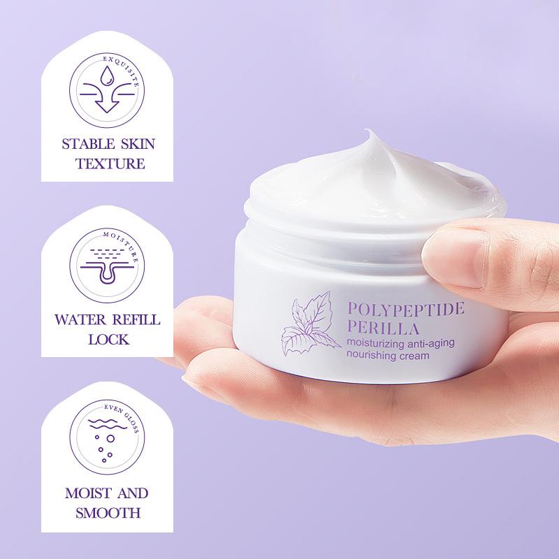foreign trade cross-border bioaua polypeptide purple perilla moisturizing anti-wrinkle face cream firming fading wrinkle hydrating moisturizing cream details Picture
