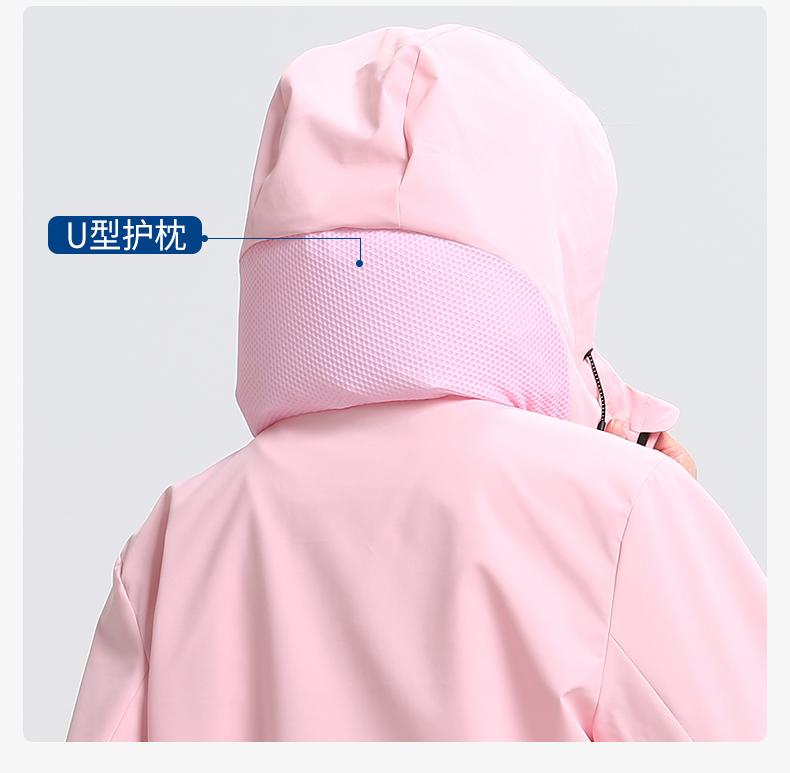 秋冬新款宽松舒适情侣护颈薄款冲锋衣DX-8028-2详情4