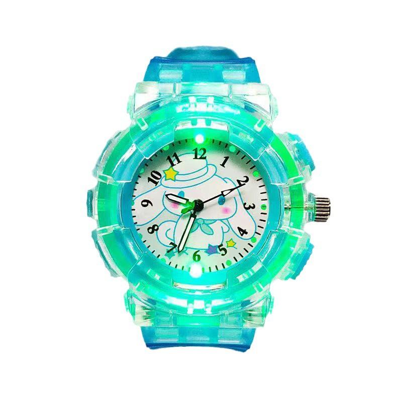cartoon luminous children's watch stellalou strawberry bear cinnamoroll babycinnamoroll luminous glow student watch silicone quartz watch Item Picture