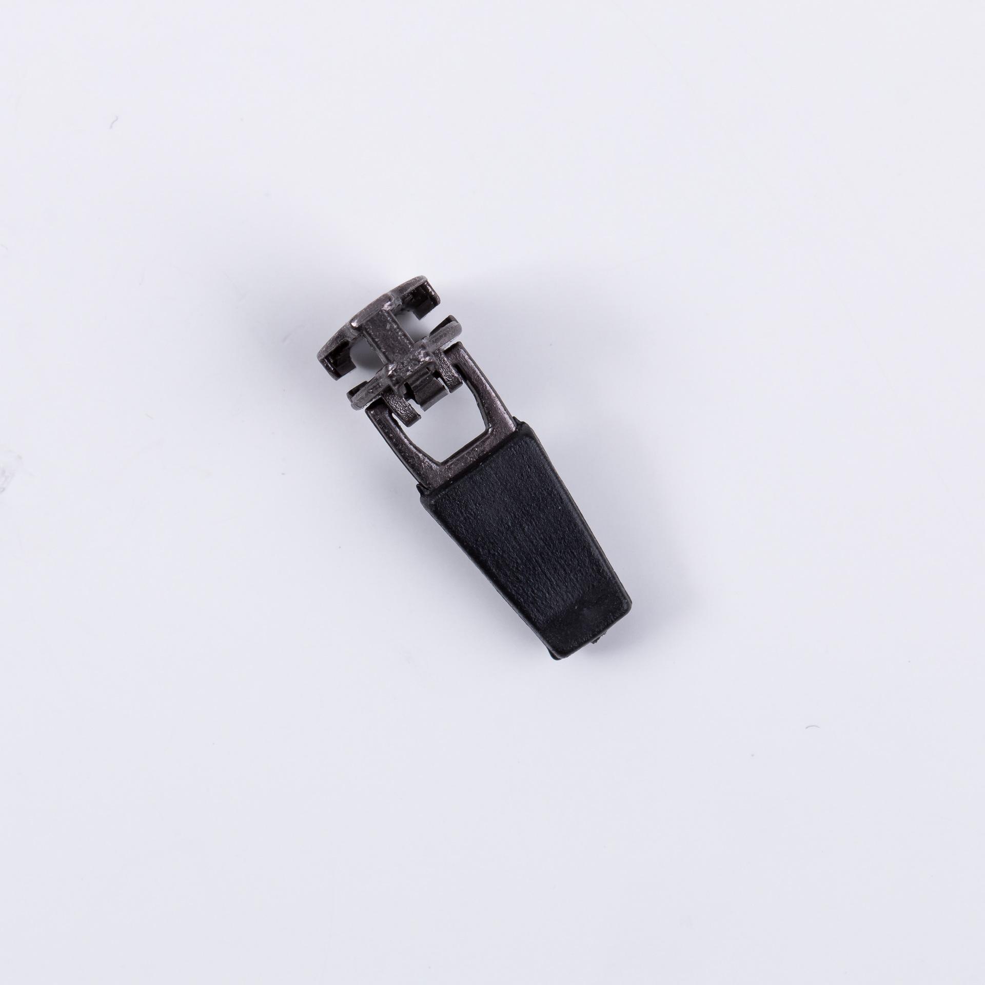 spot supply no. 5 nylon zipper head source die casting factory supply various types of pull head Specification drawing