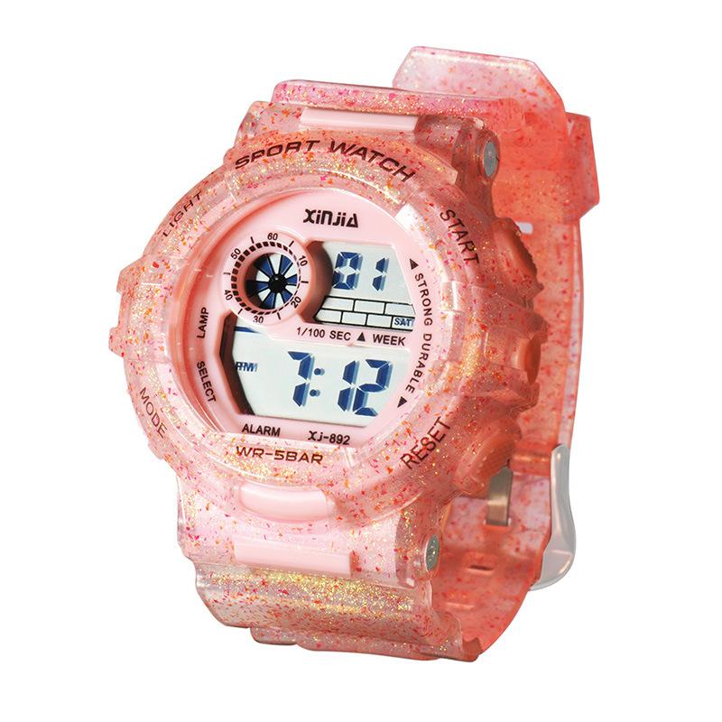 INS Style Fashion New Glow Student Electronic Watch 5ATM Waterproof Sports Outdoor Watch Female Customization full figure