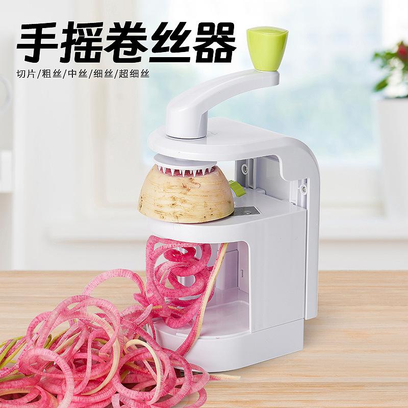waterfall shredded potatoes multi-function hand-cranking wire winder onion food grade household radish cucumber squash sharpener