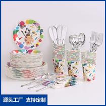 disposable paper plate paper pallet pcs wholesale 7-inch party paper pallet supplies disposable tableware wholesale paper pallet