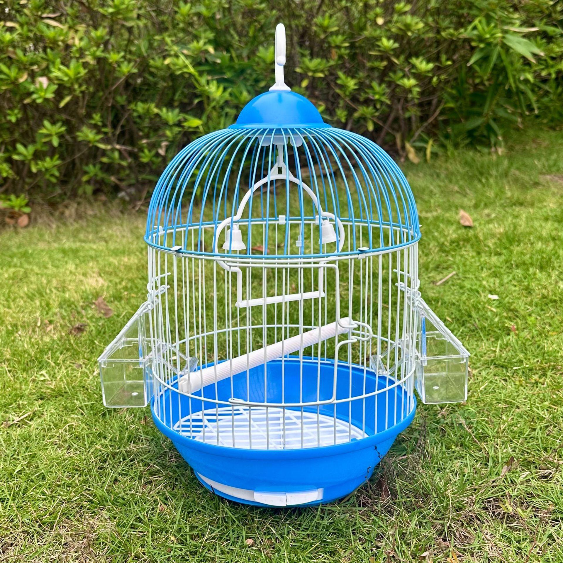 A303 Bird Cage Customized round Cage Parrot Cage Funny Bird Cage Portable Metal Bird Cage for Going out Wholesale