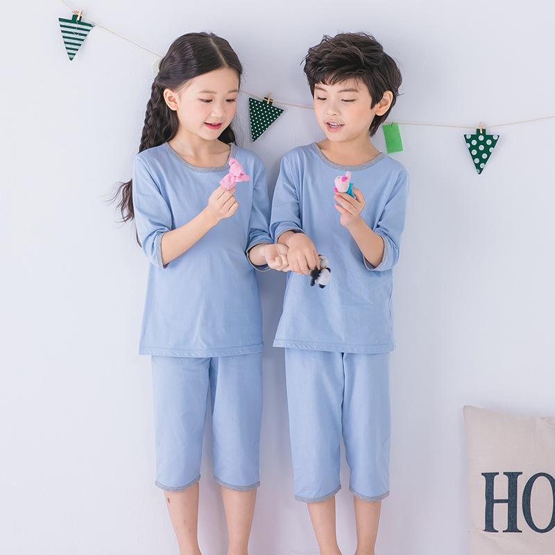 children's clothing 2023 summer new children's cotton home clothes children's air conditioning clothes boys and girls home pajamas