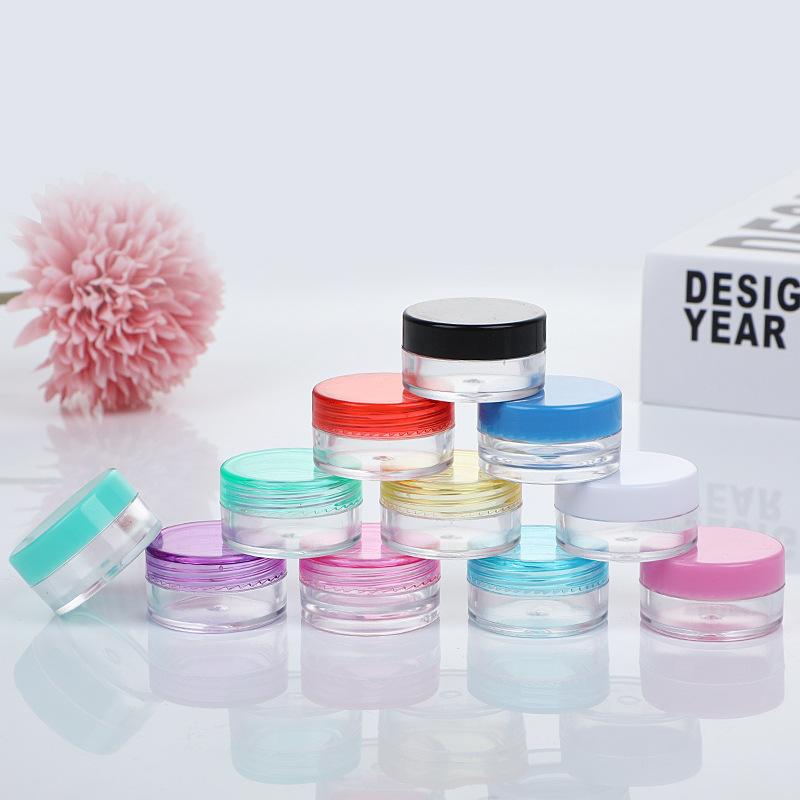 in stock supply 3g/5g round bottom face cream box cream bottle sample box and bottle cosmetic packaging separately packed case box and bottle full figure