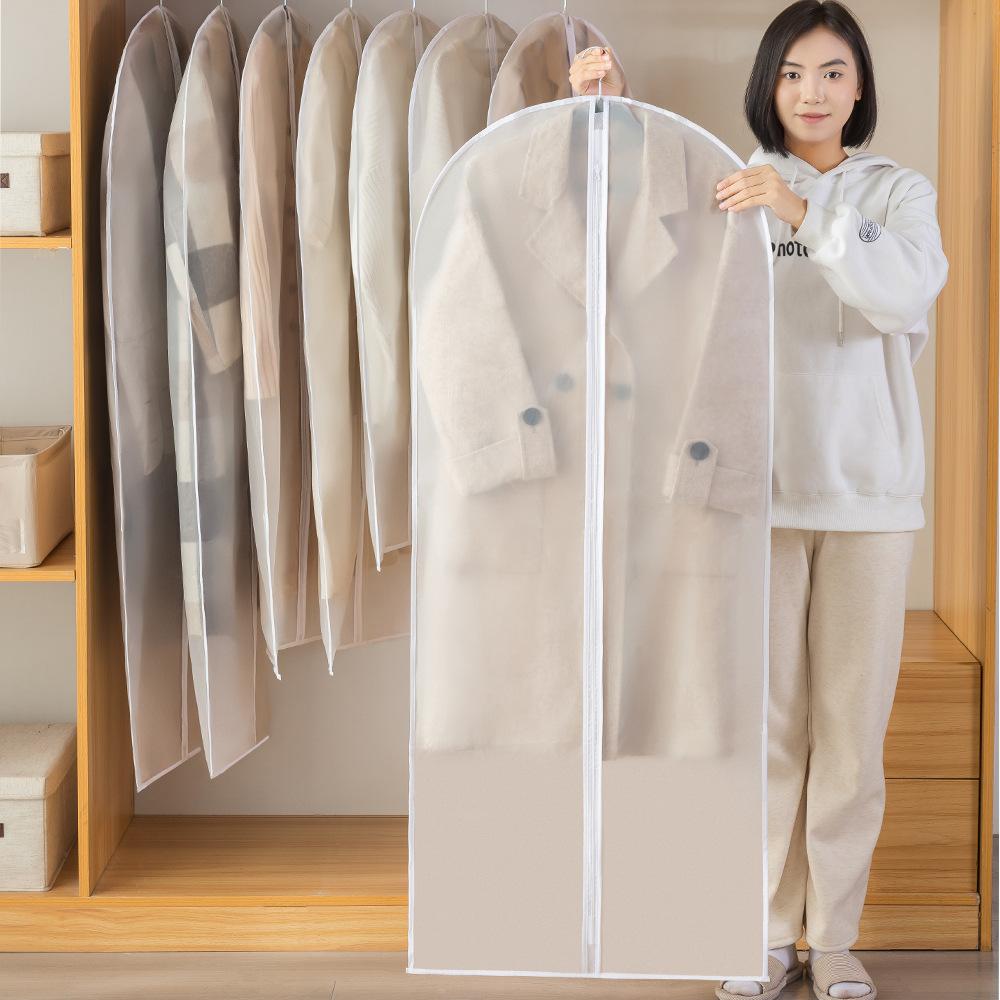 Clothes Dustproof Bag Transparent Washable Garment Suit Bag Coat Dust Cover Clothes Organizer Protective Cover