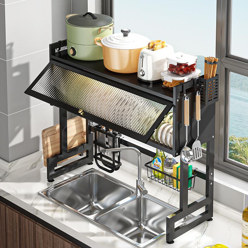 kitchen dust-proof sink storage shelf countertop dish organizer dish ra sink dish ra draining ra