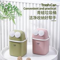 desktop trash bin creative trash barrel mini office table flip storage bucket coffee table sundries storage container
