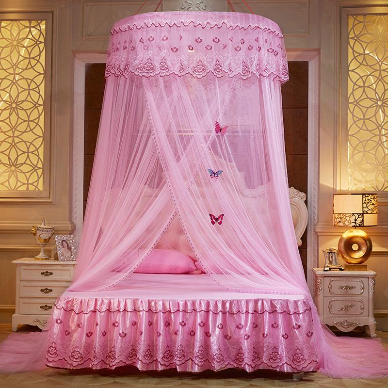 dome hanging-type mosquito net encryption heightened ceiling lace floral princess dome court floor mosquito net butterfly dream
