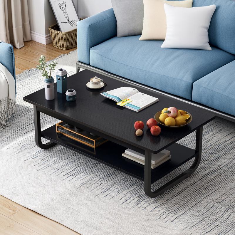 simple coffee table small apartment iron rental room special simple modern creative square tea table living room home details Picture
