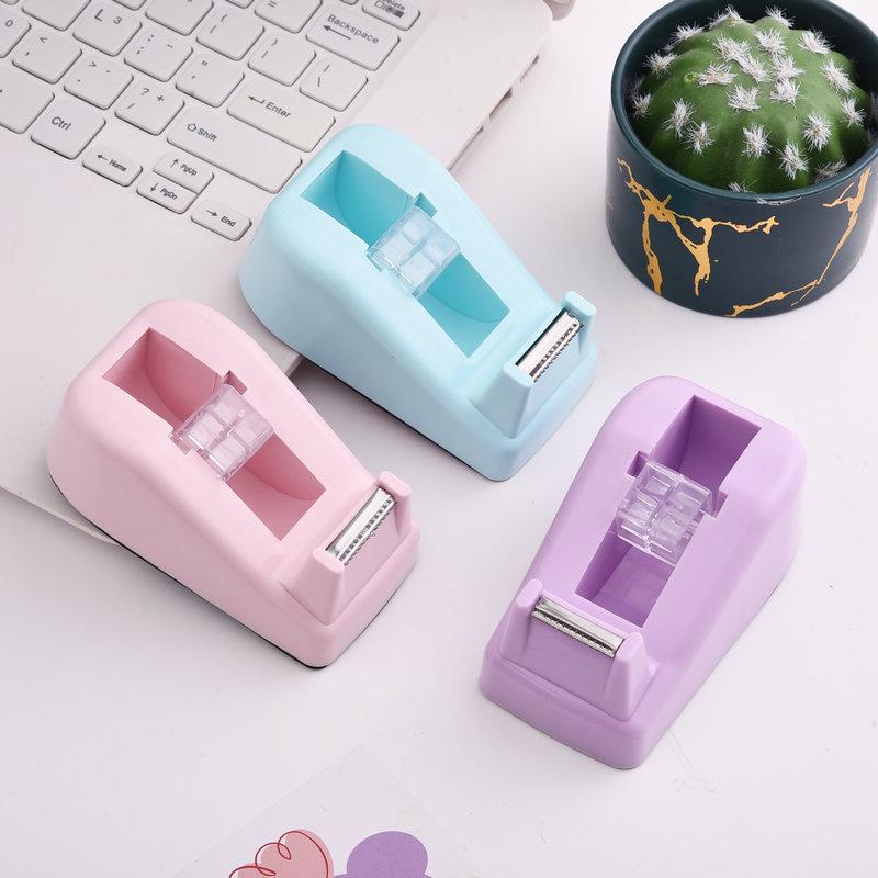 cute macaron tape base ins notebook creative desktop office tape cutter color transparent adhesive paper machine Application Scenario