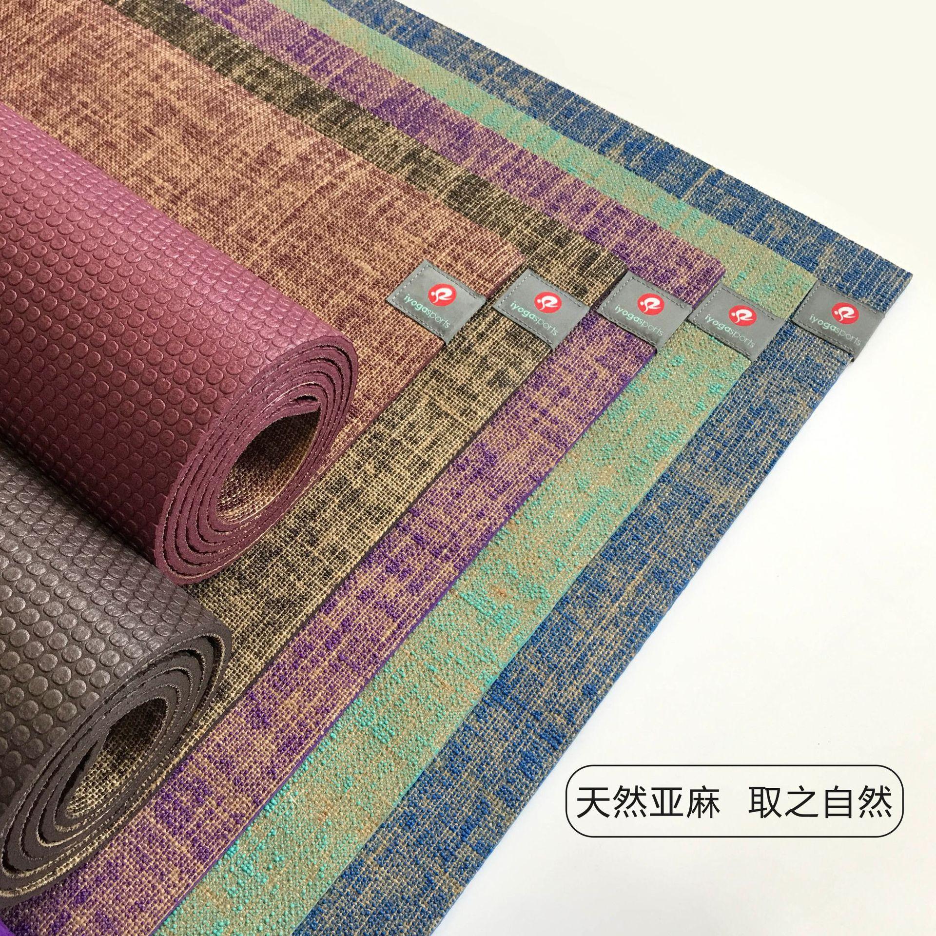 Natural Jute Yoga Mat Eco-friendly Natural Hessian Cloth Yoga Mat Linen Cloth Cushion Customizable Logo Item Picture