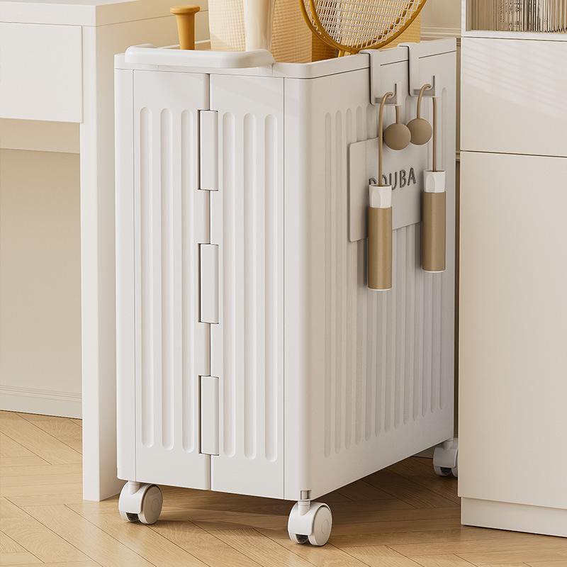 foldable storage box yoga mat fitness equipment badminton sports tableware storage with wheels details Picture