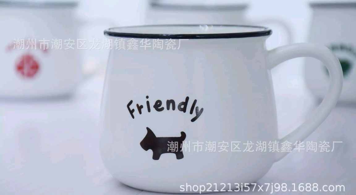 Zakka creative ceramic cups, coffee cups, water cups, ceramic handicrafts, coffee cups, fine ceramics, high quality, high temperature resistant details Picture
