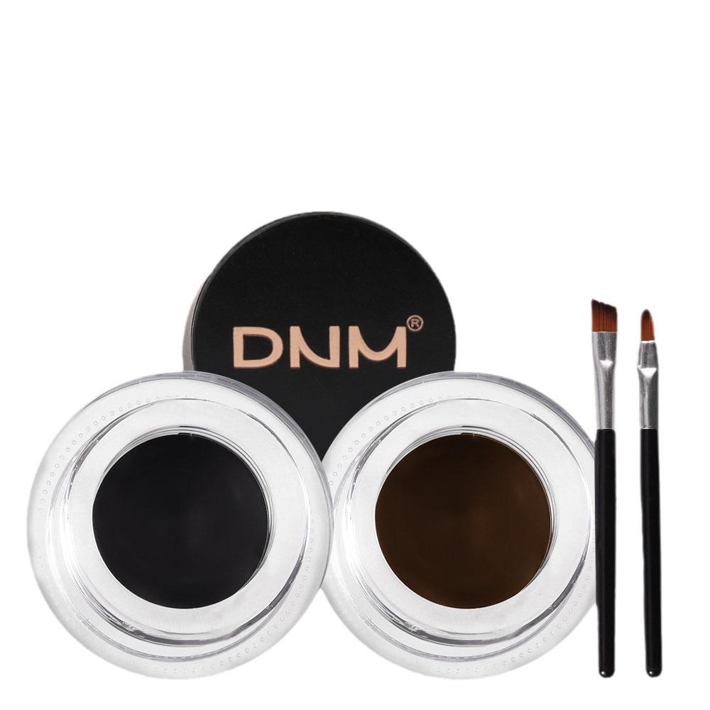 dnm two-color waterproof creamy eyeliner no stain on cup natural long lasting brow cream two-bottle package multicolor exclusive for cross-border Item Picture