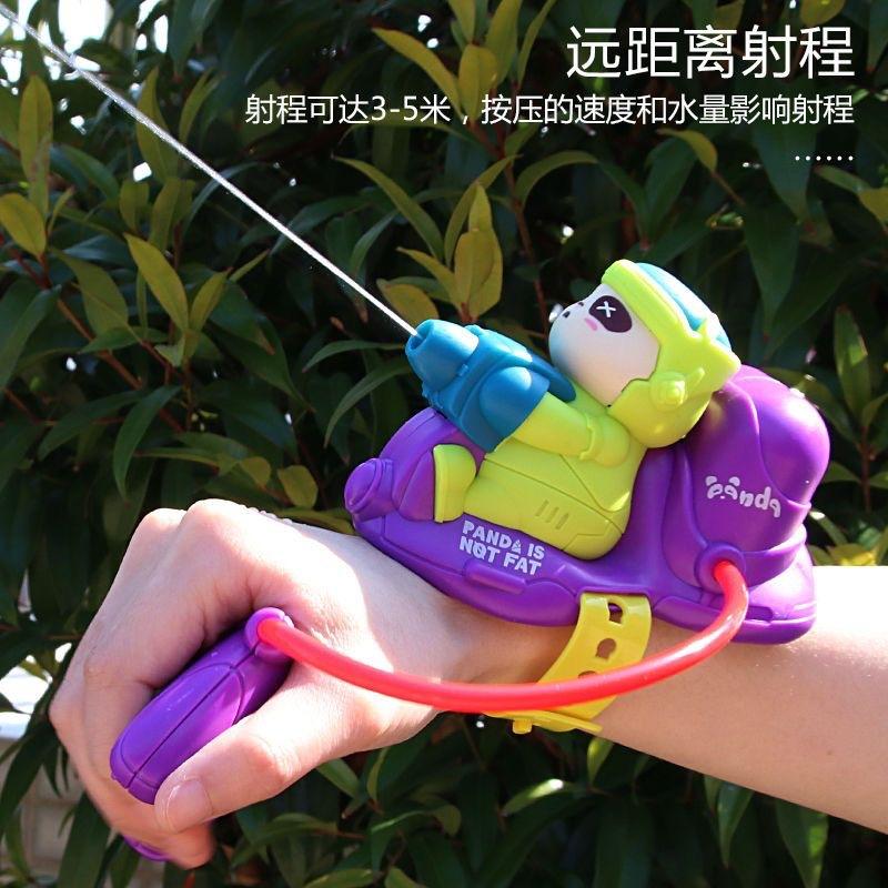children's wrist water gun toy mini chuanda push water gun four-dimensional creative backpack water gun toy