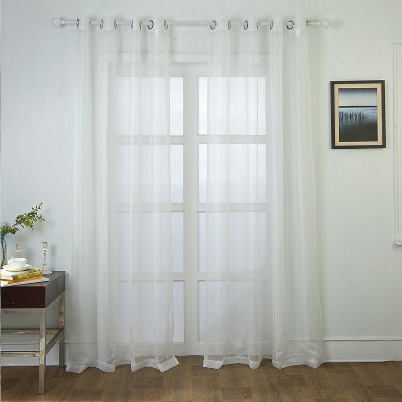 yiyuan home textile white silver silk window screen engineering screen simple modern curtain window screen amazon finished window screen