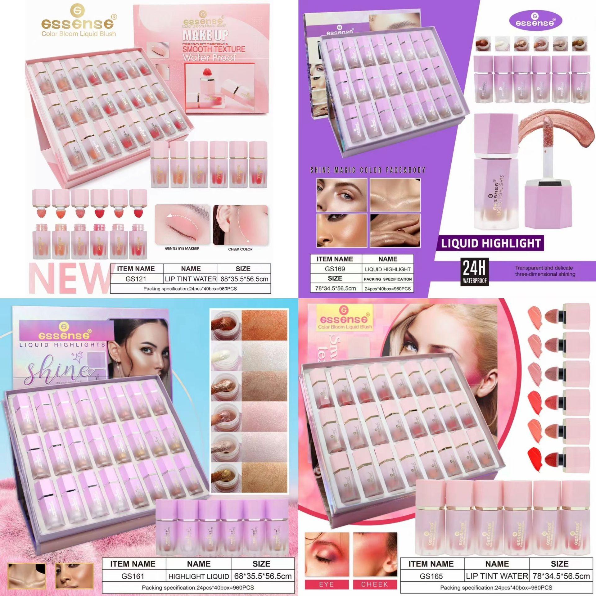cross-border new essense fairy highlight pink blush shimmer eyeshadow acne concealer full figure