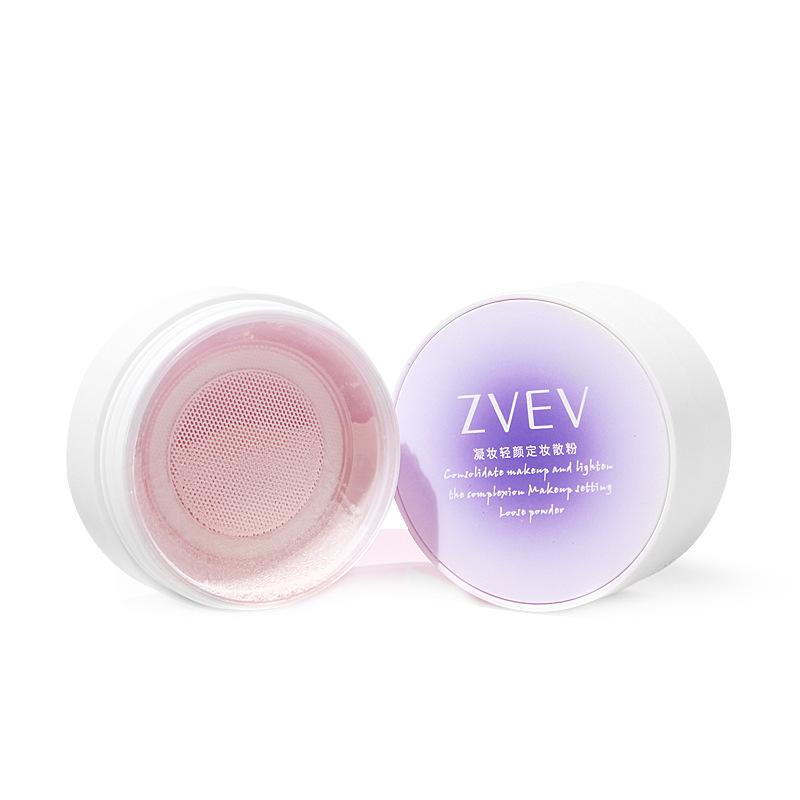 zvev makeup light face finishing loose powder waterproof sweat-proof concealer long lasting oil control smear-proof makeup not stuck pink powder Item Picture