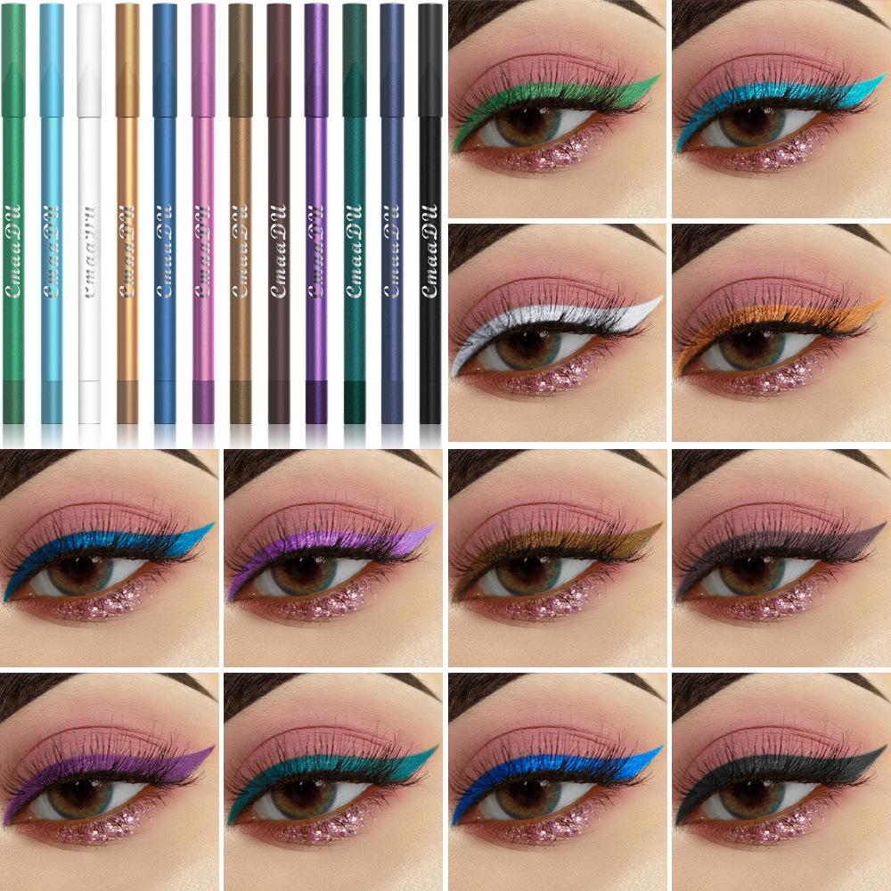 pay attention to view! link disclaimer-foreign trade exclusive supply: cmaadu 12 colors crouching silkworm eye shadow eyeliner full figure